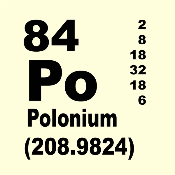 Tabela Periódica Elementos Polônio — Fotografia de Stock