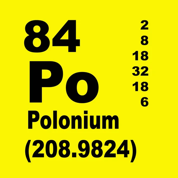 Elementlerin Polonyum Periyodik Tablosu — Stok fotoğraf