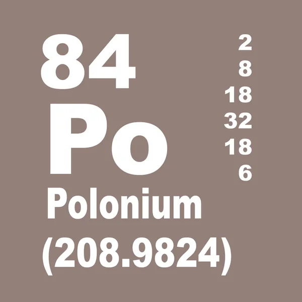 Polonium Periodic Table Elements — Stock Photo, Image