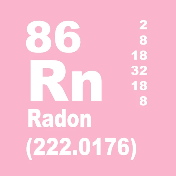 元素周期表 Radon — 图库照片