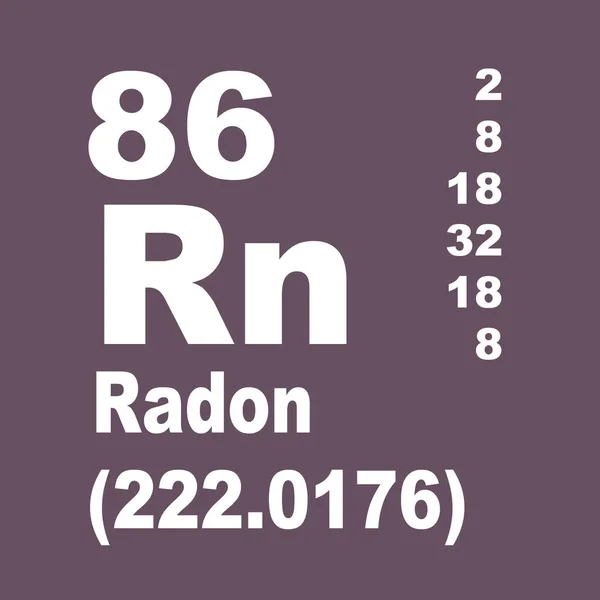 Tavola Periodica Degli Elementi Radon — Foto Stock