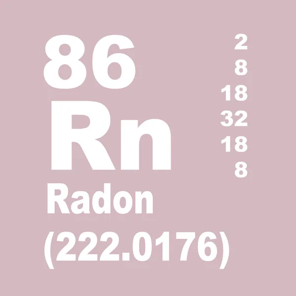 Periodieke Tabel Van Elementen Radon — Stockfoto