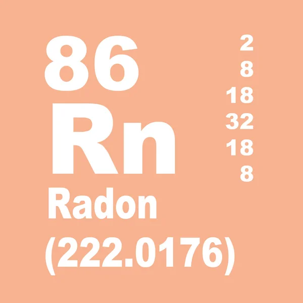 元素周期表 Radon — 图库照片