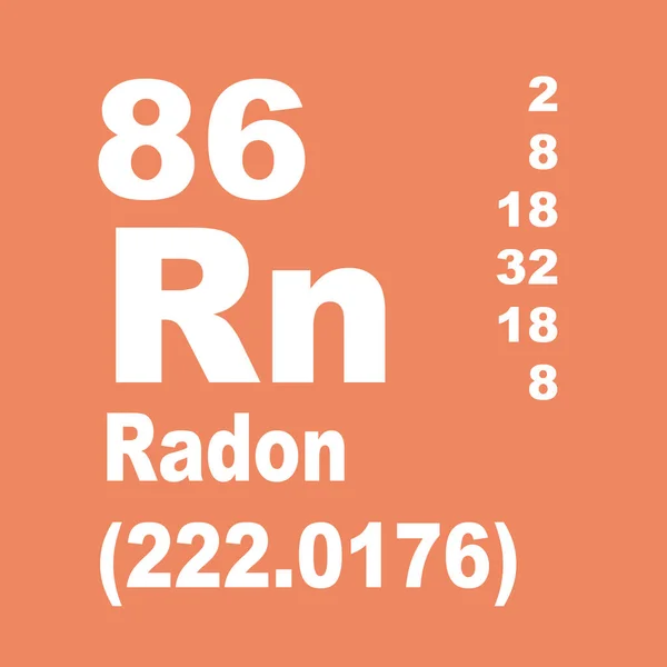 stock image Periodic Table of Elements: No. 86 Radon