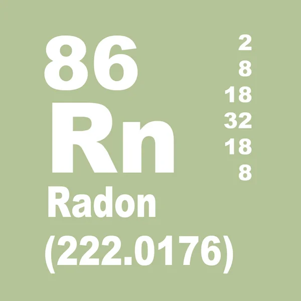 元素周期表 Radon — 图库照片