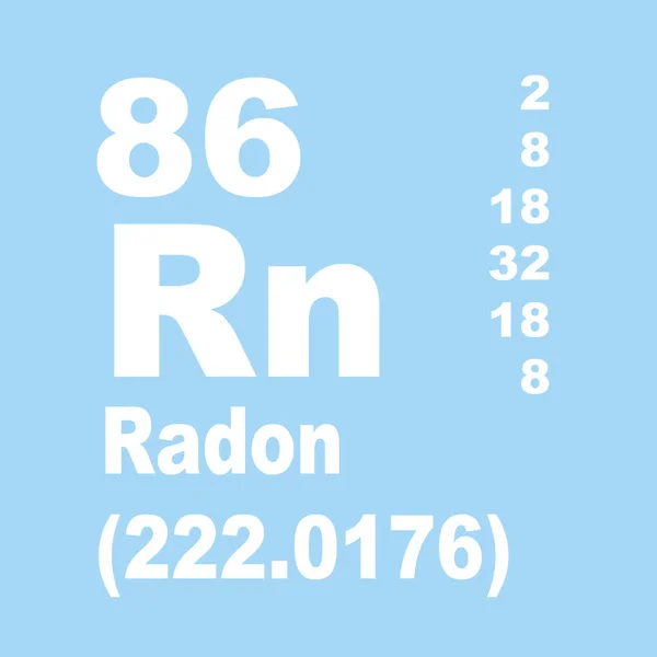 Elementlerin Periyodik Tablosu Radon — Stok fotoğraf