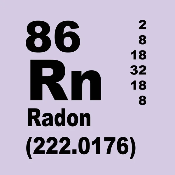 元素周期表 Radon — 图库照片