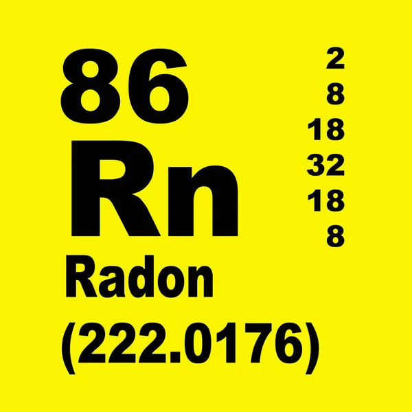 Periódusos Rendszer Radon — Stock Fotó