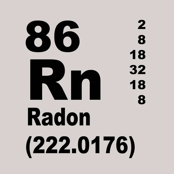 Periodensystem Der Elemente Nein Radon — Stockfoto