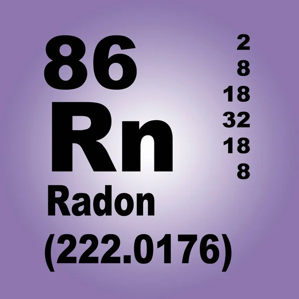 元素周期表 Radon — 图库照片