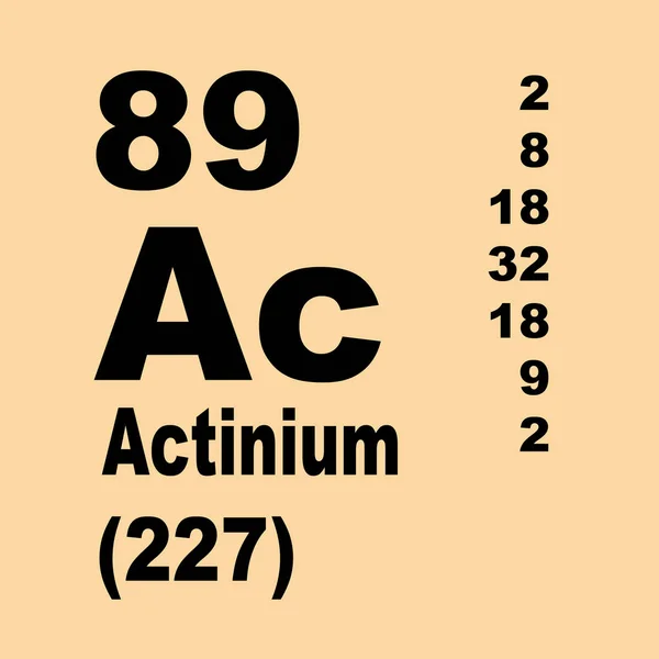 Actinium Tableau Périodique Des Éléments — Photo