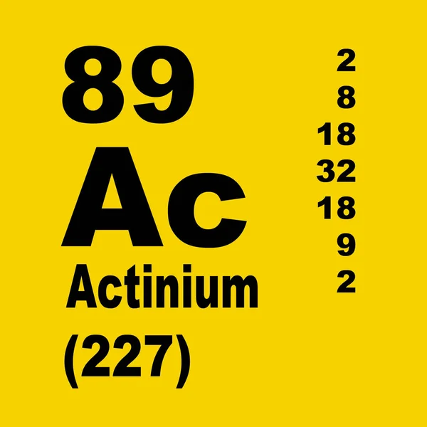 Actinium Tabla Periódica Elementos —  Fotos de Stock