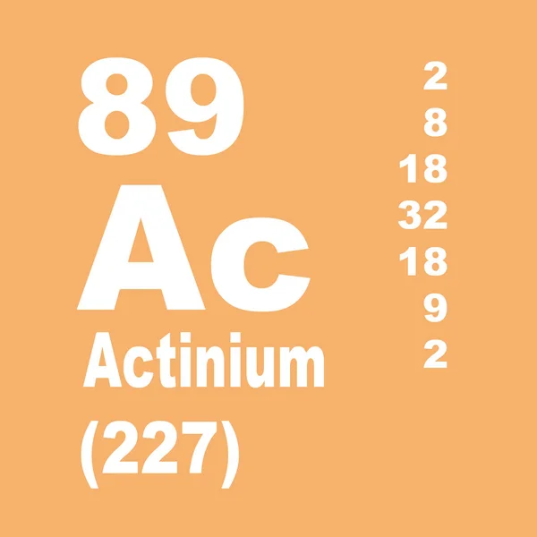 Actinium Periodieke Tabel Van Elementen — Stockfoto
