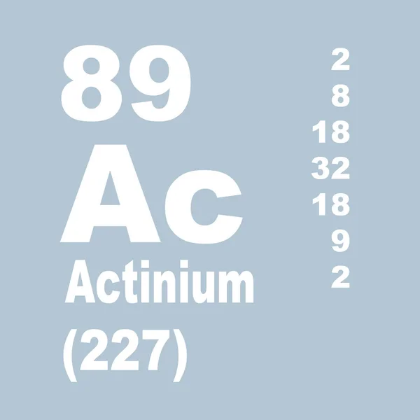 Tabela Periódica Elementos Actínio — Fotografia de Stock