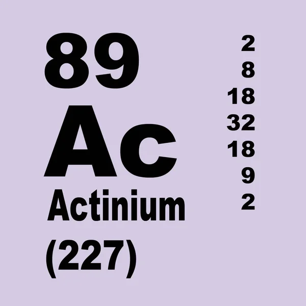 Elementlerin Aktinyum Periyodik Tablosu — Stok fotoğraf