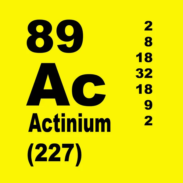 Actinium Periodieke Tabel Van Elementen — Stockfoto