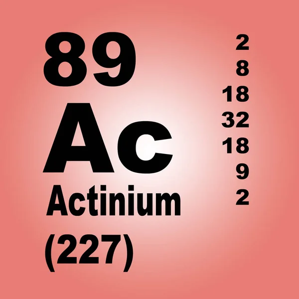 Actinium Periodic Table Elements — Stock Photo, Image