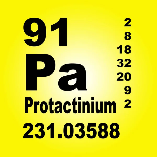 Protactinio Tavola Periodica Degli Elementi — Foto Stock