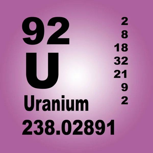 Tabela Periódica Elementos Urânio — Fotografia de Stock