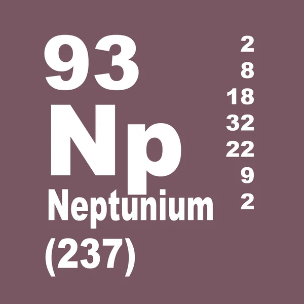 Tabel Periodik Neptunium Elemen — Stok Foto