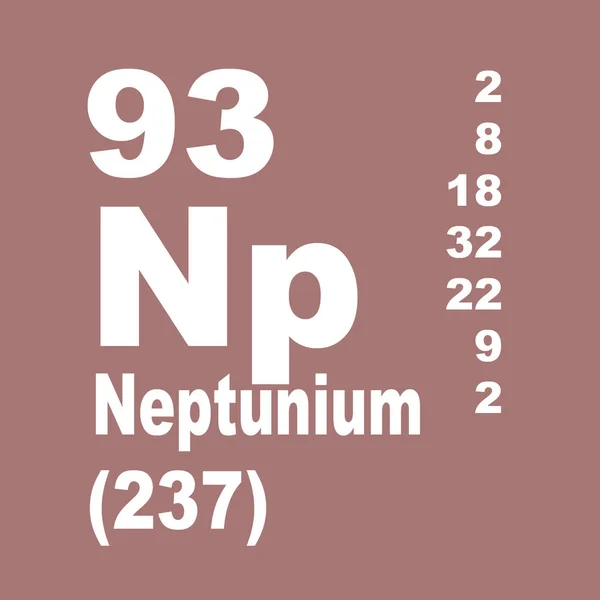 Neptunium Tabela Periódica Elementos — Fotografia de Stock