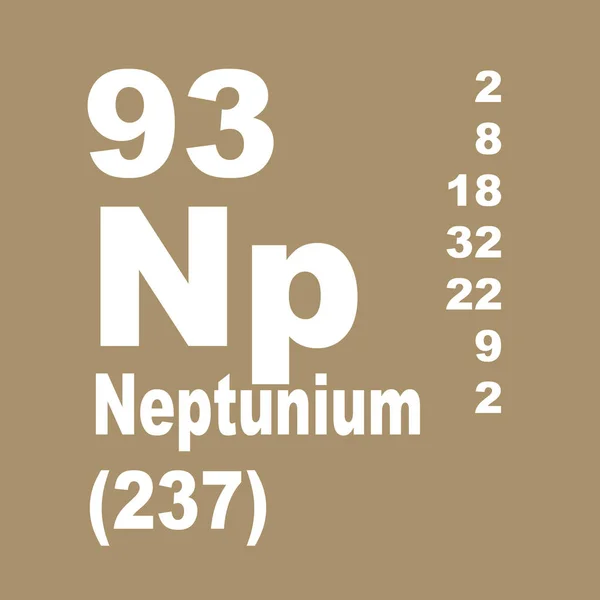 Neptunium Tabla Periódica Elementos —  Fotos de Stock