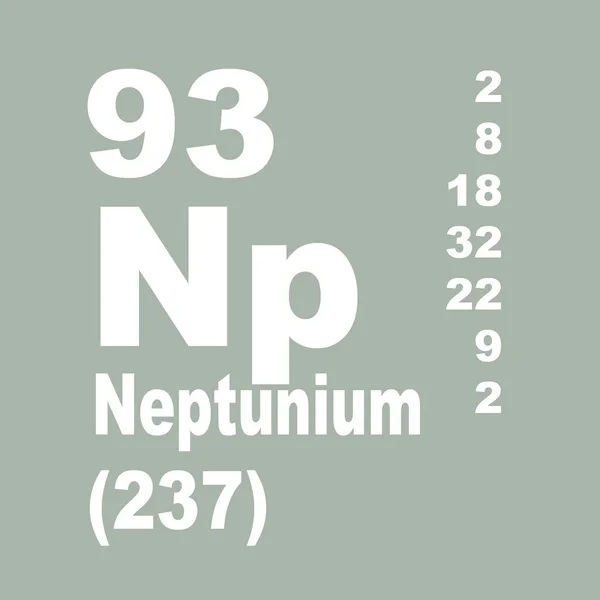 Neptunium Okresowego Spisu Elementów — Zdjęcie stockowe