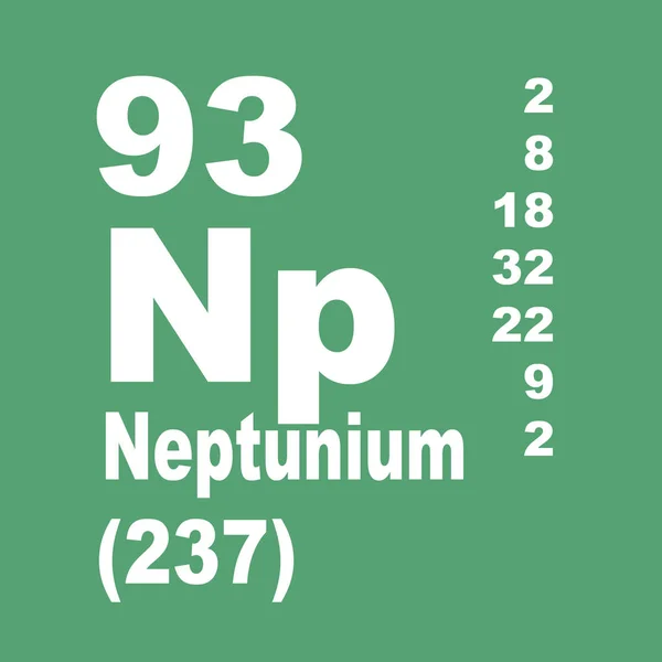 Neptunium Tabela Periódica Elementos — Fotografia de Stock