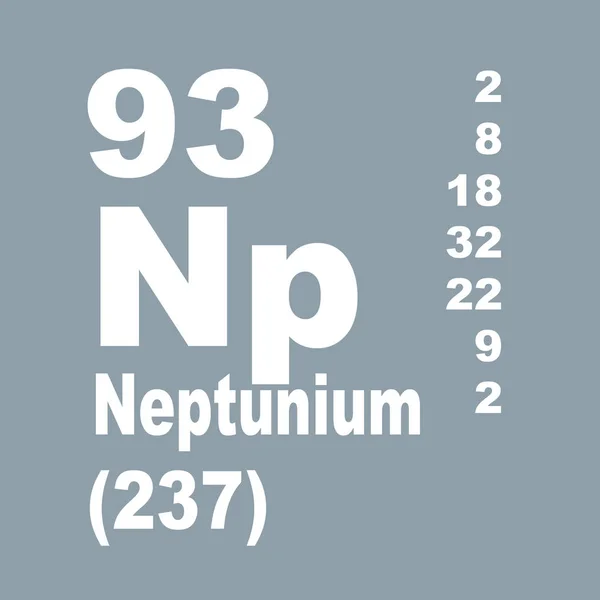 Neptunium Tabla Periódica Elementos —  Fotos de Stock