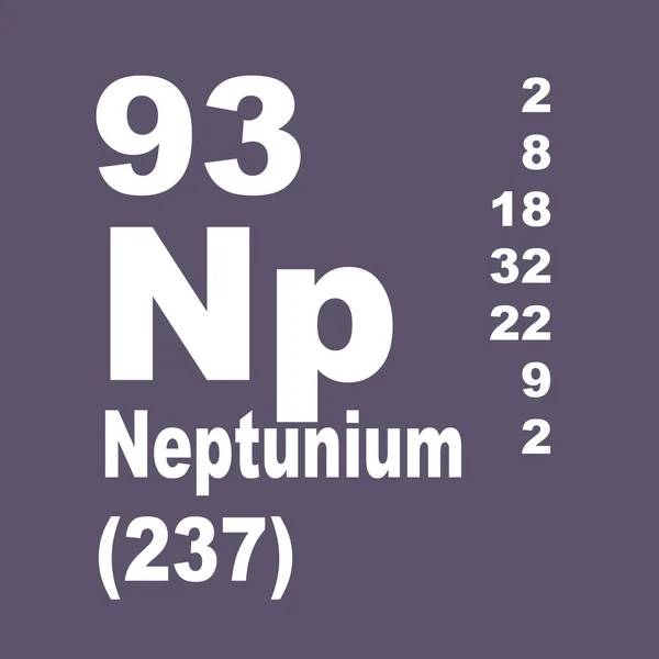 원소의 Neptunium 주기도 — 스톡 사진