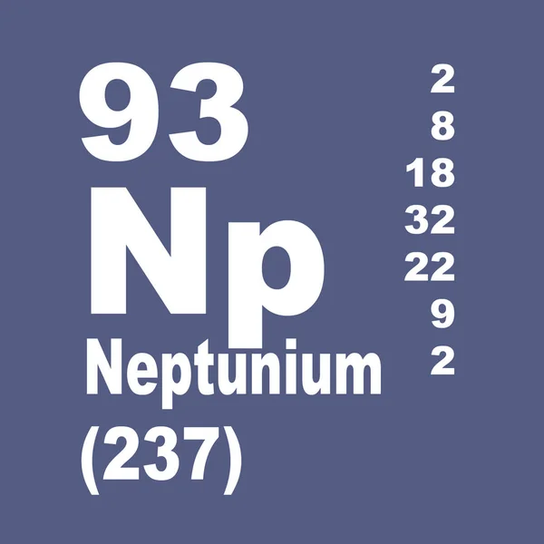 Neptunium Periodisk Tabell Över Grundämnen — Stockfoto