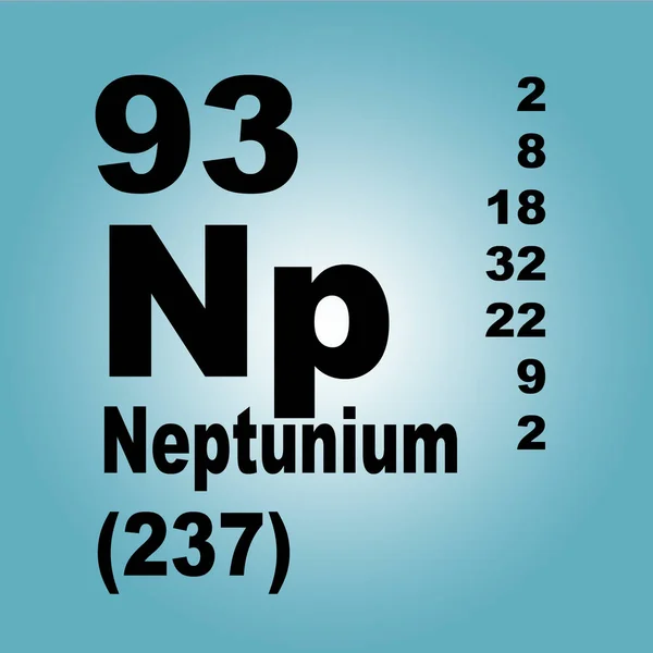 Neptunium Periodieke Tabel Van Elementen — Stockfoto