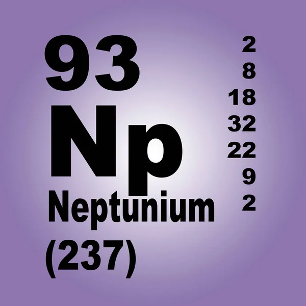 Neptunium Tabla Periódica Elementos — Foto de Stock