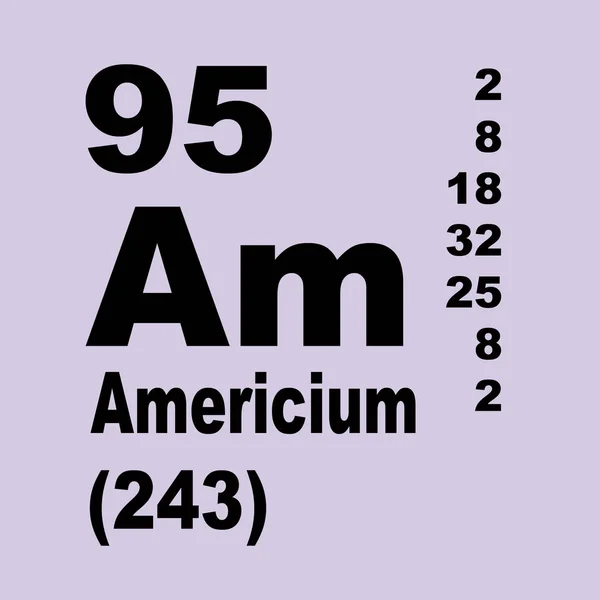 Americium Okresowego Spisu Elementów — Zdjęcie stockowe