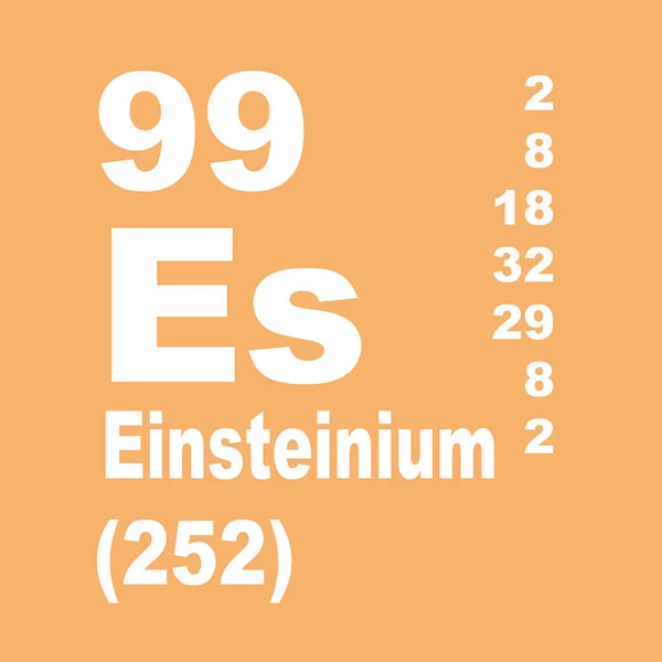 Einsteinium Periodic Table Elements — Stock Photo, Image