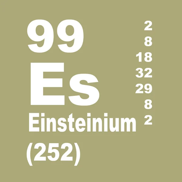 Einsteinium Periodická Tabulka Prvků — ストック写真