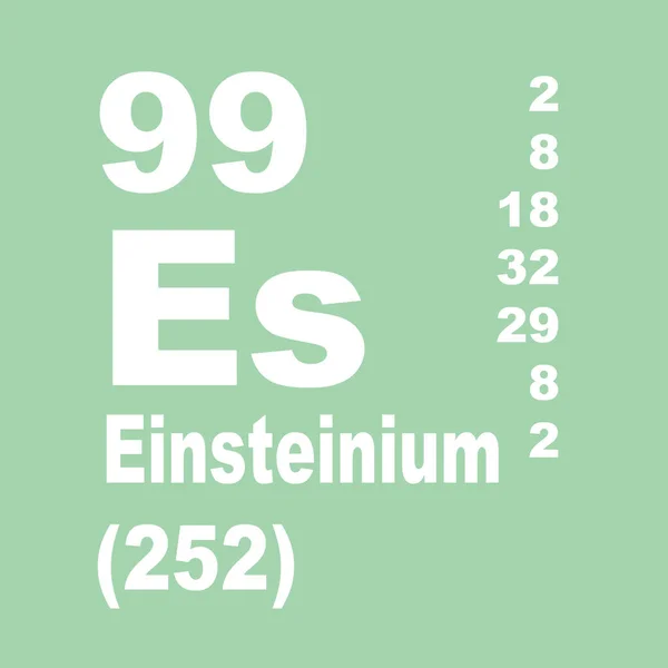 Einsteinium Tabla Periódica Elementos —  Fotos de Stock