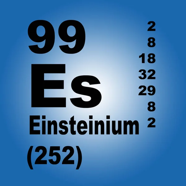 아인슈타이늄 주기율표 — 스톡 사진
