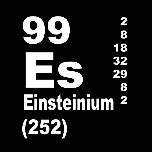 Einsteinium Tabla Periódica Elementos —  Fotos de Stock