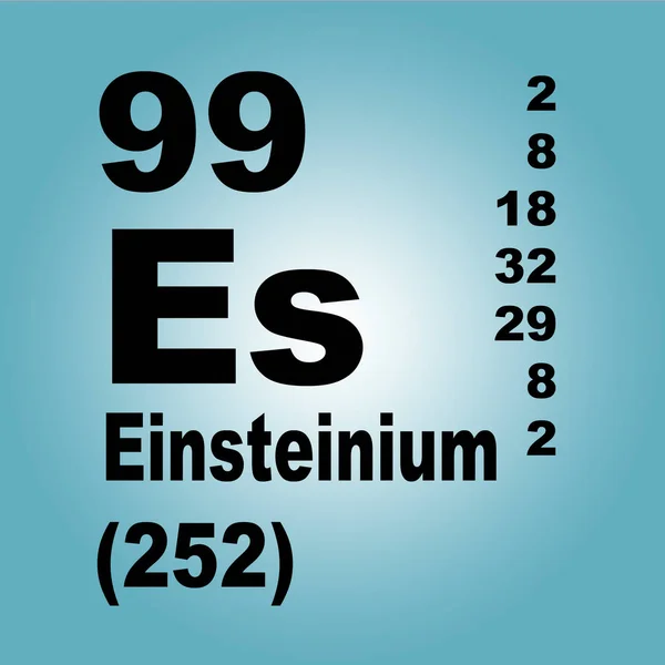Einsteinium Periodiska Element — Stockfoto