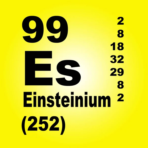 Периодическая Таблица Элементов Эйнштейния — стоковое фото