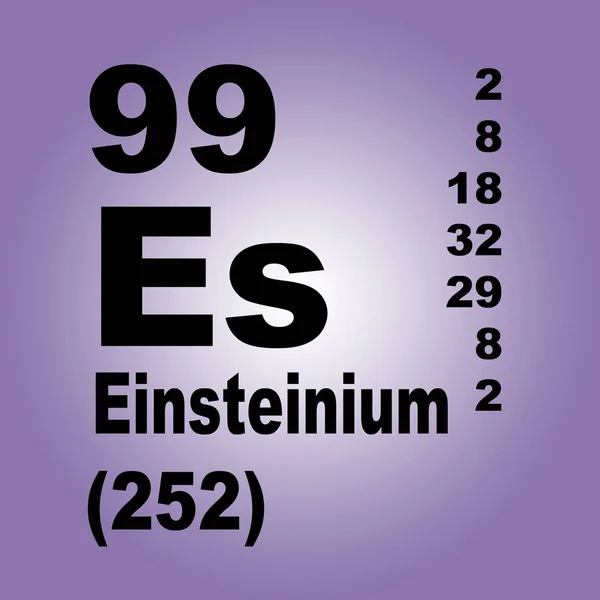 Tabela Periódica Elementos Einsteínio — Fotografia de Stock