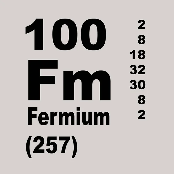 Fermiumjaksollinen Alkuaineiden Taulukko — kuvapankkivalokuva