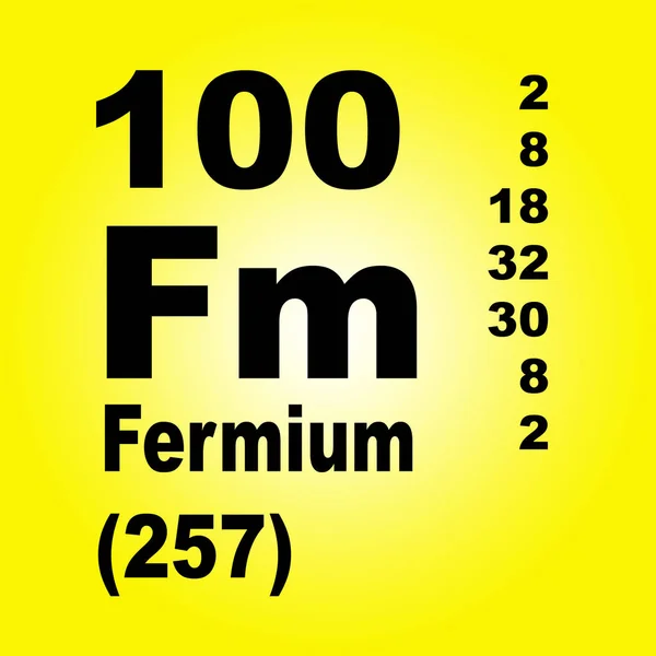 Fermio Tabla Periódica Elementos —  Fotos de Stock