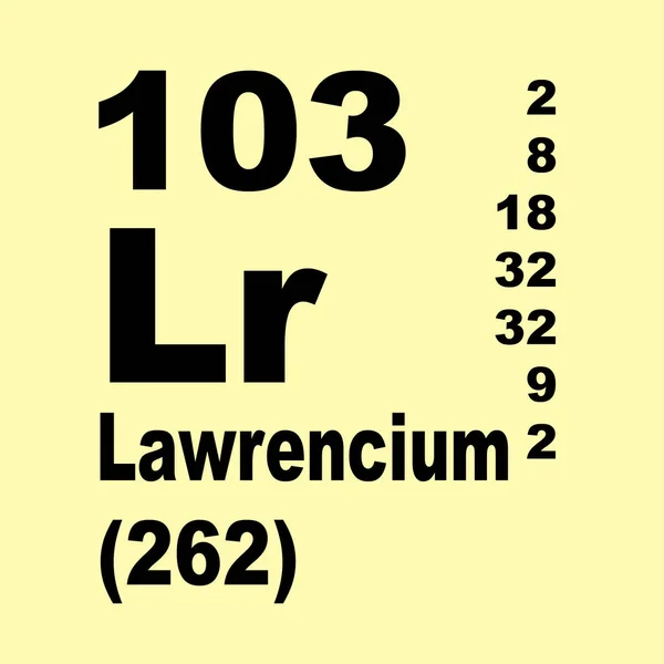 Lawrencium ตารางธาต — ภาพถ่ายสต็อก