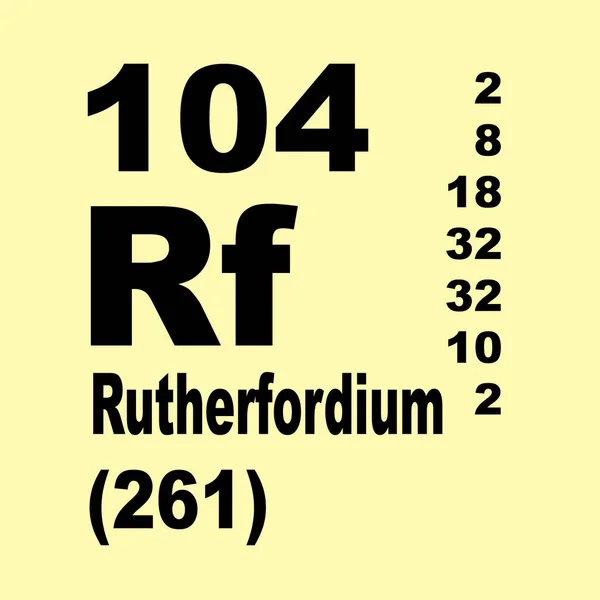 Rutherfordium Tabla Periódica Elementos — Foto de Stock