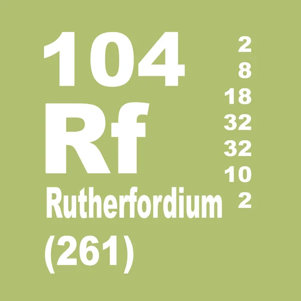 Rutherfordium Tabela Periódica Elementos — Fotografia de Stock