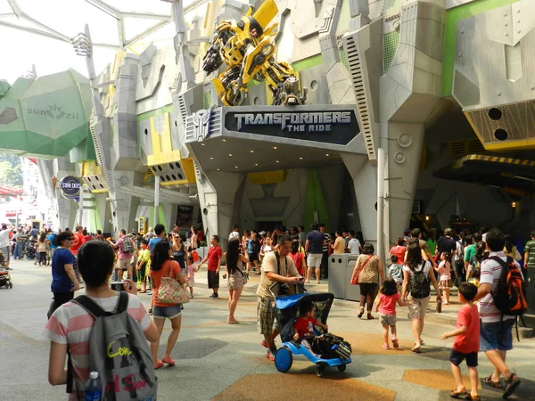 Sentosa Apr Transformers Πρόσοψη Βόλτα Στα Universal Studios Σιγκαπούρη Στις — Φωτογραφία Αρχείου