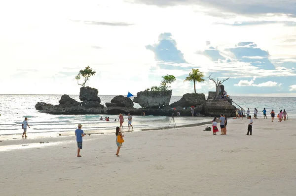 Aklan Sept Boracay Adası Nda Eylül 2012 Tarihinde Grotto Kaya — Stok fotoğraf