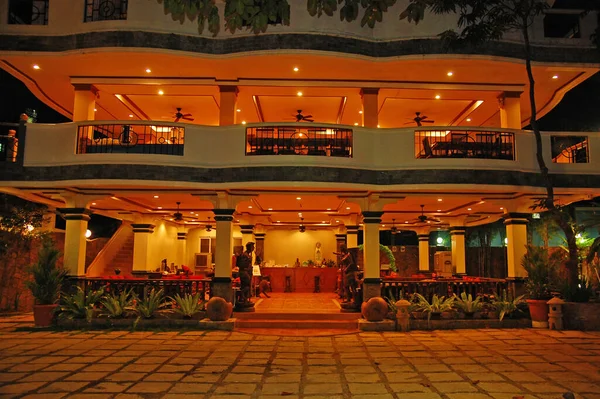 Aklan Sept Grand Boracay Resort Área Recepción Fachada Durante Noche — Foto de Stock